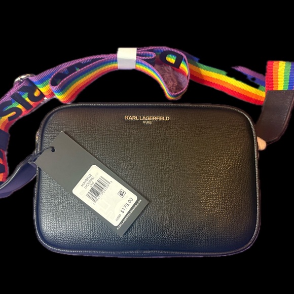 KARL LAGERFELD Paris Maybelle Crossbody Black/Rainbow One Size - Picture 4 of 11